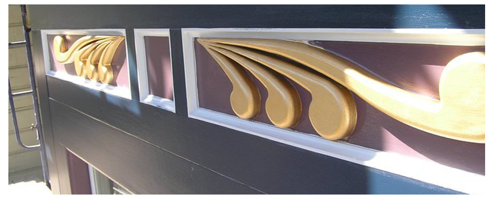 decorative gold painted foam house accents